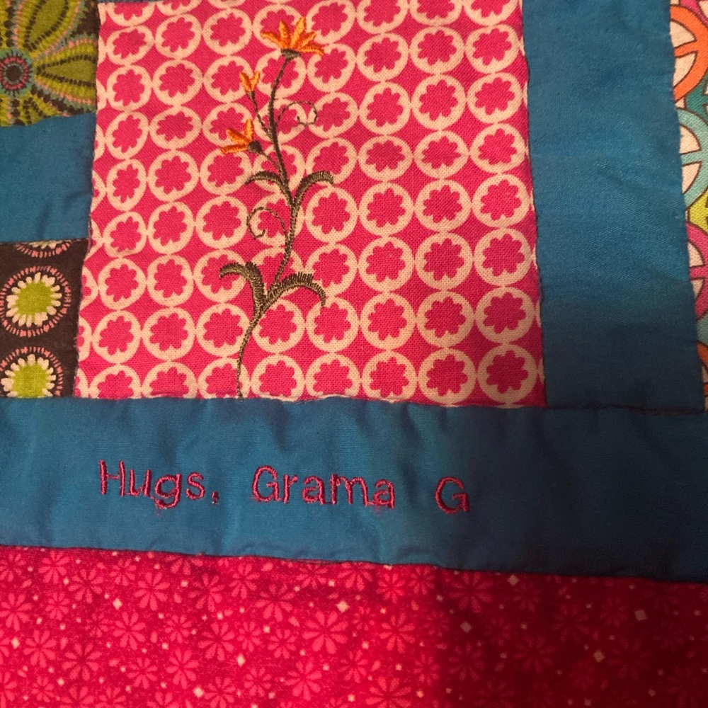 Handmade Quilt Lap Blanket Throw Wall Hanging Quilts For Kids - Picture 2 of 7